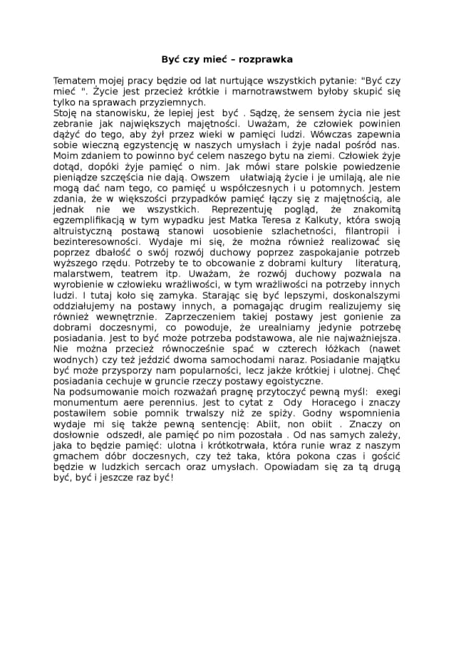 Mieć czy być w literaturze: przykłady do rozprawki, które zmienią twoje argumenty